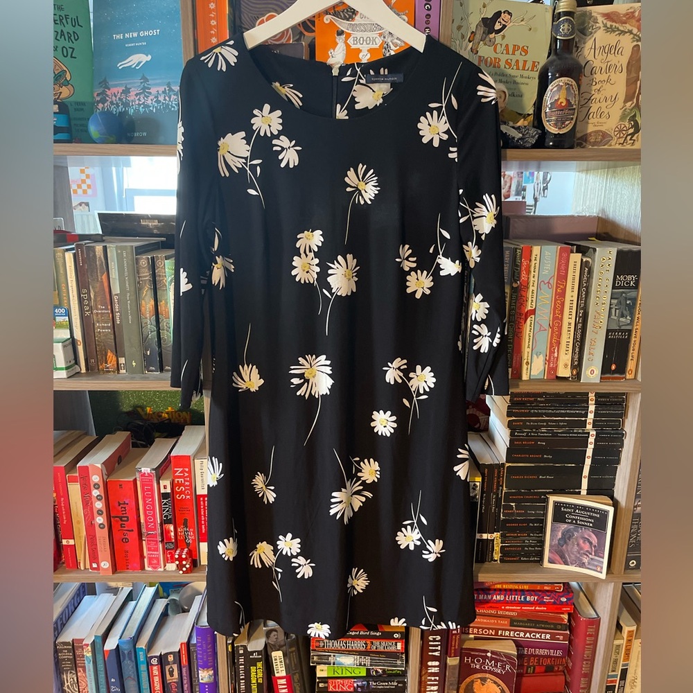 Tommy Hilfiger black quarter sleeve daisy dress